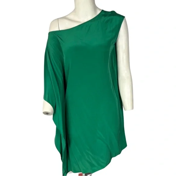 BCBGMaxAzria | Dresses | Bcbgmaxazria Silk Dress Emerald Green Gorgeous Xxs  | Poshmark